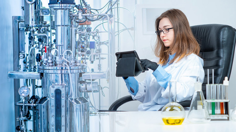 Polymer Synthesis researcher at work - National Polymer